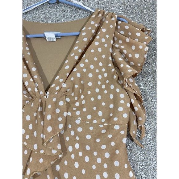 Spence Floral V-Neck Knee Length Flutter Sleeve Sheer Sundress 6 - Picture 7 of 11